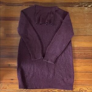Prana Deep Plum Cowl Neck Sweater